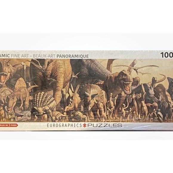 LOT OF 2 1000Pc Jigsaw Puzzle Springbrook Natures Delight Crimson Road-Dinosaurs - Picture 3 of 4